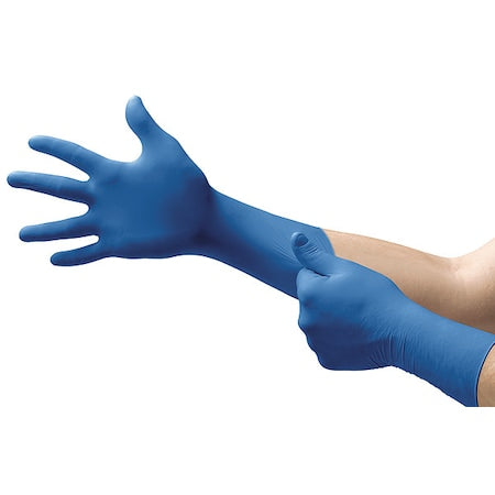 USE-880, Disposable Gloves, 3.00 to 3.99 mil Palm, Nitrile, Powder-Free, M (8), 100 PK, Blue