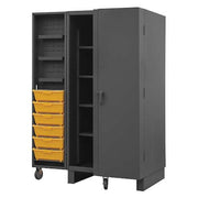 Super Duty Bin Cabinet, 36 in W, 78 in H, 36" D, 12 Bins