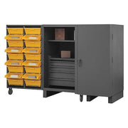 Super Duty Bin Cabinet, 60 in W, 78 in H, 36" D, 78 Bins