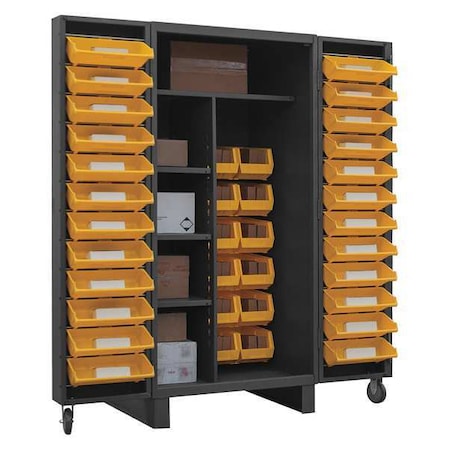 Super Duty Bin Cabinet, 36 in W, 78 in H, 36" D, 36 Bins