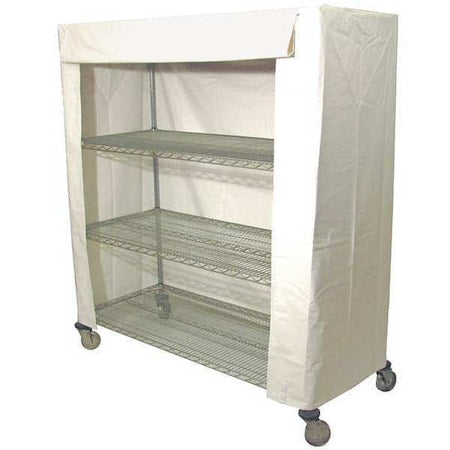 Cart Cover, 48x18x54, White, Vinyl