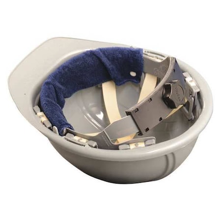 Snap-On Hard Hat Sweatband, Soft Terry Cloth Fabric, Attaches To Suspension, Navy, Universal Size