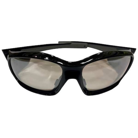 Swagger (SR1), Safety Glasses, Anti-Fog, I/O Clear Mirror Lens, Black/Gray Frame, Full-Frame