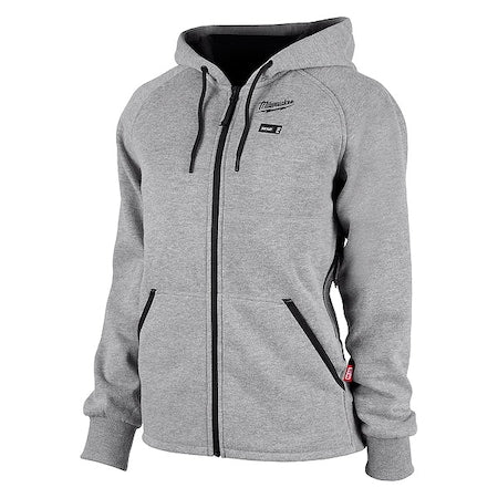 Women's Heated Hoodie, 336-21, 3 Settings, 8 hr Time, Zipper Closure, Gray, Size XS
