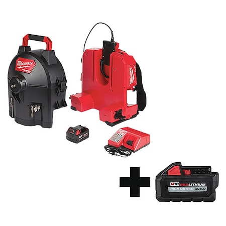 100 ft Cordless Drain Cleaning Machine, 18.0