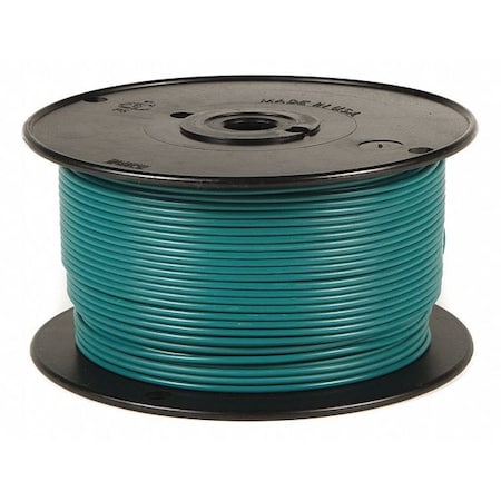 Primary Wire, GPT, 14 AWG, 1C C, Green, PVC, Stranded, 60V, 100 ft.