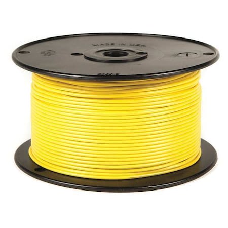 Primary Wire, GPT, 16 AWG, 1C C, Yellow, PVC, Stranded, 60V, 500 ft.