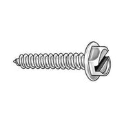 Sheet Metal Screw, 3/8" x 3/4 in, Zinc Plated Steel Flange Hex Head Slotted Drive, 100 PK
