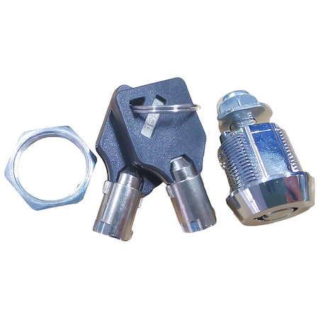 Cylindrical Lock and Key Set. 2 Keys, 1 Lock, 001-200 Key Code