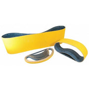 Sanding Belt, 6 in W, 48 in L, Coated, Ceramic, 80 Grit, Medium, Predator, Yellow