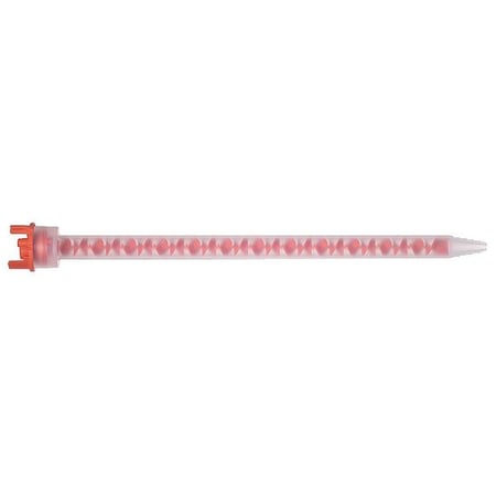 Mixing Nozzle, Disposable, 11 13/64 in Length, Polyethylene, Orange, 10 PK