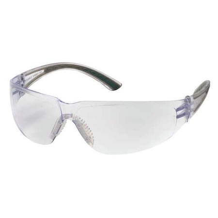 Cortez(R), Safety Glasses, Anti-Scratch, Clear Lens, Clear Frame, Frameless