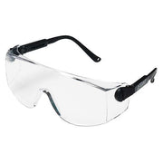Defiant(R), Safety Glasses, Anti-Scratch, Clear Lens, Black Frame, Frameless