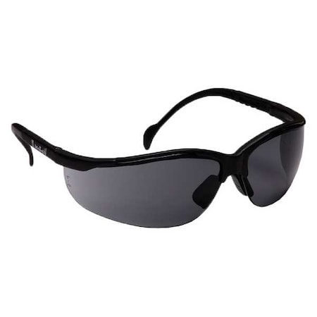 Venture II(R), Safety Glasses, Anti-Fog, Anti-Static & Anti-Scratch, Gray Lens, Black Frame