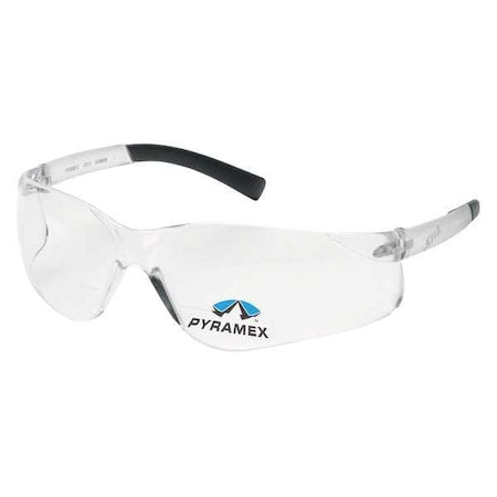 Ztek(R), Reader Safety Glasses, Anti-Scratch, Clear Lens, Frameless, Wraparound