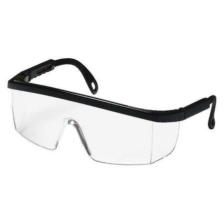 Integra(R), Safety Glasses, Anti-Scratch, Clear Lens, Black Frame, Half-Frame