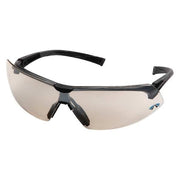 Onix(R), Safety Glasses, Anti-Scratch, Gray Lens, Black/Silver Frame, Half-Frame