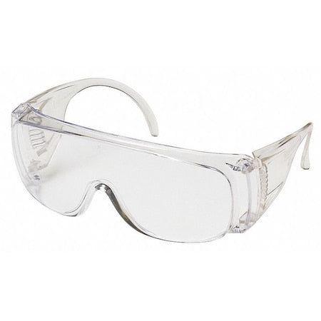 Solo Safety Glasses, OTG, Anti-Scratch, Universal, Clear Frame, Clear Lens