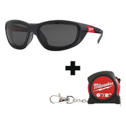 Safety Glasses, Anti-Fog & Anti-Scratch, Smoke Lens, Black Frame, Full-Frame, Polarized