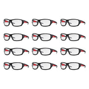 Safety Glasses, Wraparound Clear Polycarbonate Lens, Anti-Fog, Scratch-Resistant, 12PK