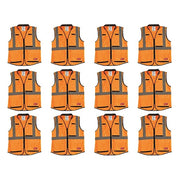 High Visibility Vest,12 pk,S/M