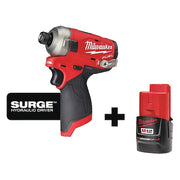 M12 FUEL SURGE 1/4" Hex Hydraulic Driver + M12 CP2.0 Battery