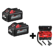 M18 2-Gallon Wet/Dry Vacuum + M18 HIGH OUTPUT XC6.0 Batteries (2 Pk)