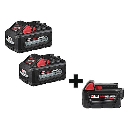 M18 HIGH OUTPUT XC6.0 Batteries, 2-Pack + M18 XC5.0 Battery Pack