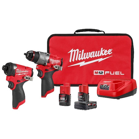 M12 FUEL 2-Tool Combo Kit + SHOCKWAVE Impact Duty Drill, Drive & Fasten Set, 75PC