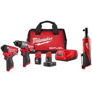 M12 FUEL 2-Tool Combo Kit + M12 Cordless 3/8" Ratchet