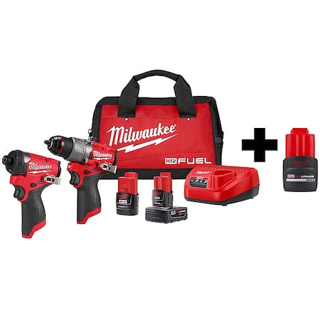 M12 FUEL 2-Tool Combo Kit + M12 HIGH OUTPUT CP2.5 Battery Pack