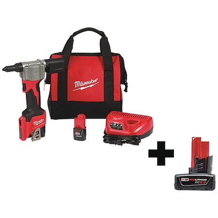 M12 Rivet Tool Kit + M12 XC6.0 Battery
