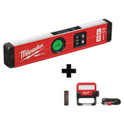 REDLITHIUM USB ROVER Pivoting Flood Light + 14" REDSTICK Digital Level w/ PINPOINT Measurement