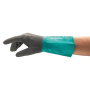 AlphaTec(R) 58-430 Chemical Resistant Gloves, Nitrile, 12 in L, 12 mil, Gray, 7, 1 PR