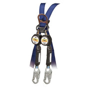 Self-Retracting Lifeline, Steel Snap Hook, Steel Carabiner, 2 Legs, 310lb. Wt. Capacity, 6 ft. L