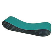 Sanding Belt, 3/8 in W, 18 in L, Coated, Zirconia Alumina, 80 Grit, Medium, Predator, Blue/Green