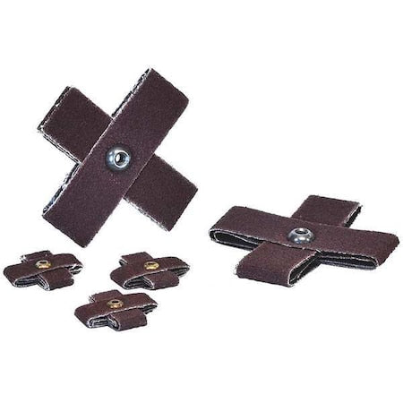 Cross Pad,1inL x 3/8in W,AO80 Grit,Brown