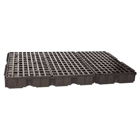 Spill Deck, 88 gal Spill Capacity, 6 Drums, 10,000 lb Load Capacity, Polyethylene