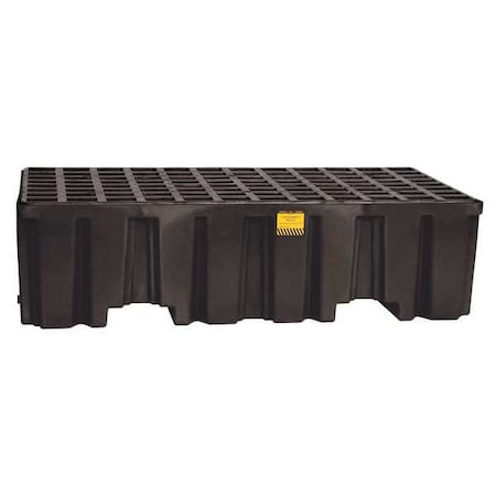 Spill Pallet, 66 gal Spill Capacity, 2 Drums, 4,000 lb Load Capacity, Polyethylene