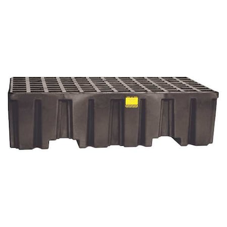 Spill Pallet, 66 gal Spill Capacity, 2 Drums, 4,000 lb Load Capacity, Polyethylene