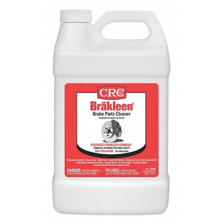 Brake Parts Cleaner, Brakleen, Bottle, 1 gal, Solvent, Liquid, Chlorinated, Nonflammable, No VOC