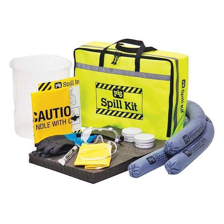 Truck Spill Kit, 7 gal Volume Absorbed per Kit, Bag, Yellow, 57