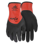 Coated Gloves, Foam Nitrile, Flat Dip, 4-Mar, Not Tested Abrasion Level, Gray, XL (10) 1 PR