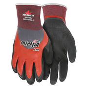 Coated Gloves, Foam Nitrile, Flat Dip, Palm, Not Tested Abrasion Level, Gray, 2XL (11) 1 PR