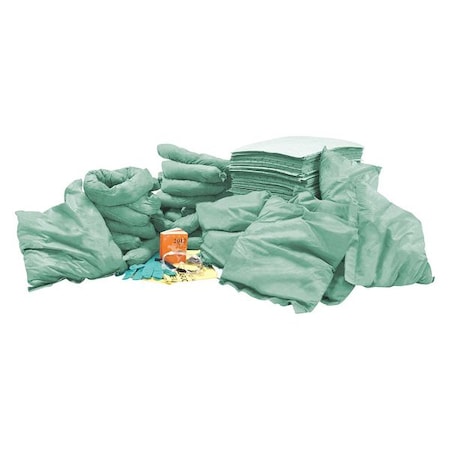 Spill Kit Refill, 67 gal Volume Absorbed per Kit, 95 gal Capacity, Refill