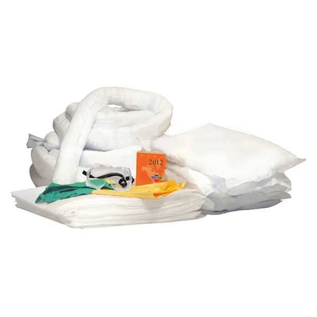 Spill Kit Refill, 29 gal Volume Absorbed per Kit, 30 gal Capacity, Refill