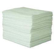 Sorbent Pad, 21 gal, 15 in x 19 in, Oil, White, 100 PK