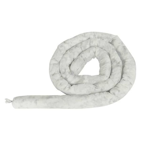 Absorbent Sock,White,30 gal.,PK12