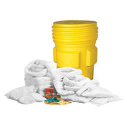 Spill Kit, 55 gal Volume Absorbed per Kit, 65 gal Capacity, Drum
