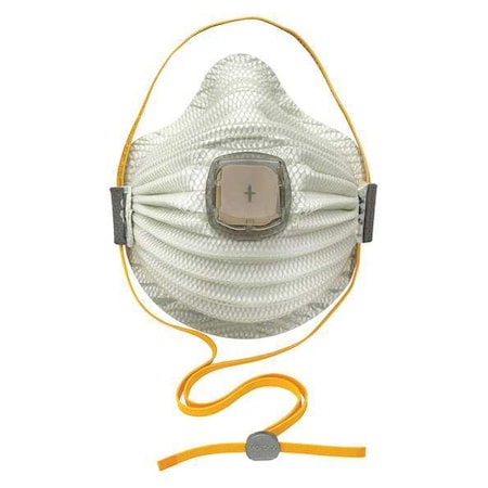 Disposable Respirator, N100, Molded, Dual, Adjustable, Molded Nose Bridge, M